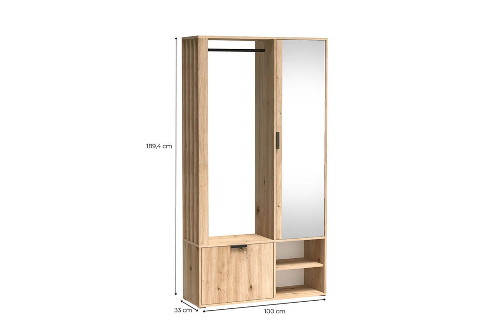 CLOSET WITH MILO MIRROR