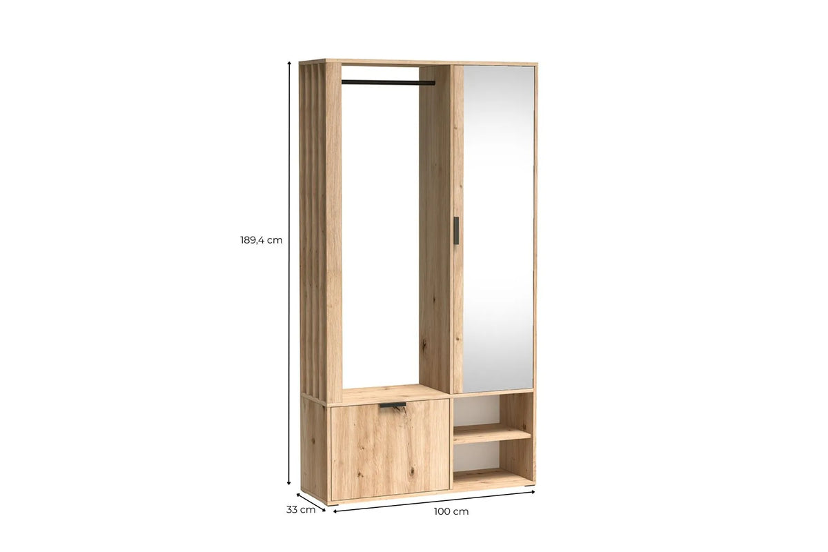 CLOSET WITH MILO MIRROR