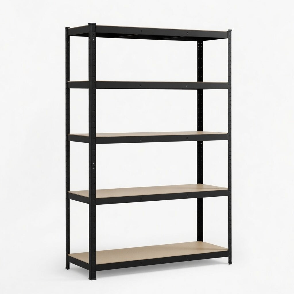 Heavy Duty Black Galvanized Shelving with MDF Board