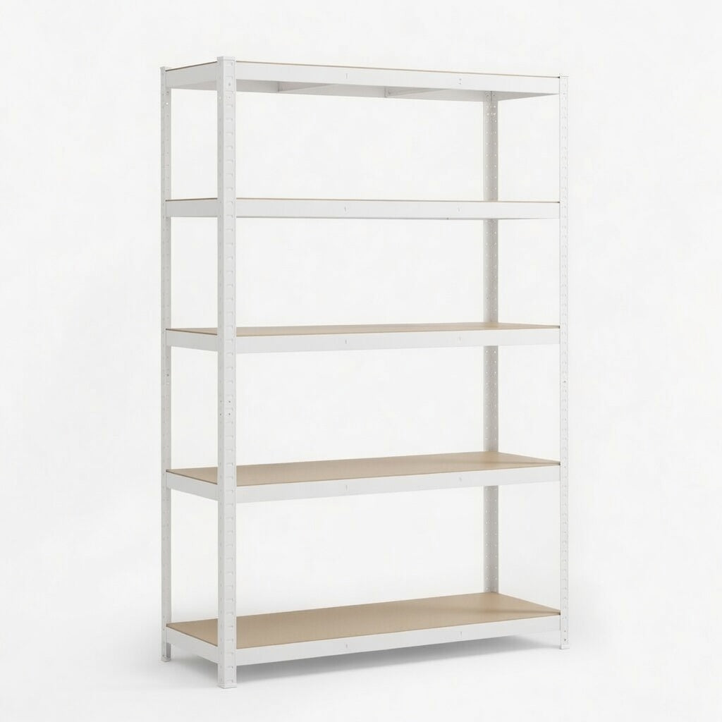 Heavy Duty White Galvanized Shelving with MDF Board