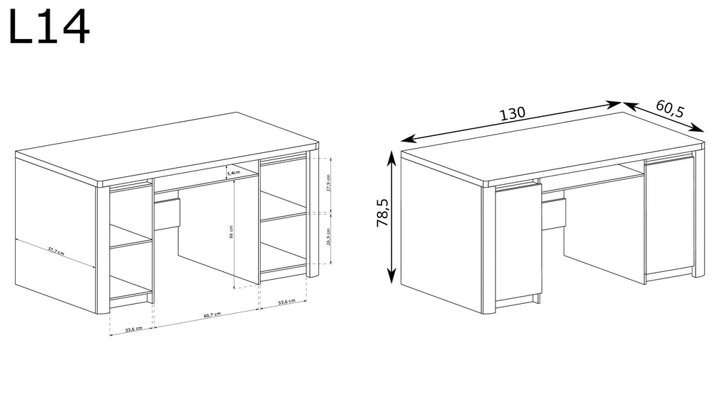 LIVINIO DESK L-14