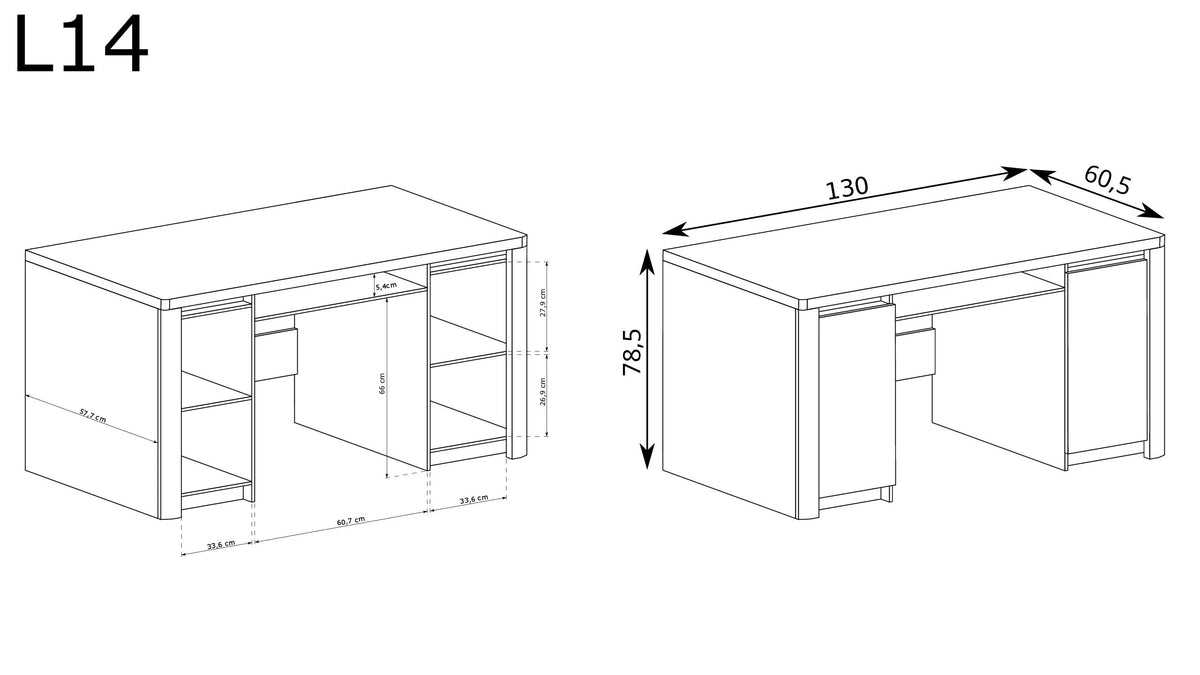 LIVINIO DESK L-14