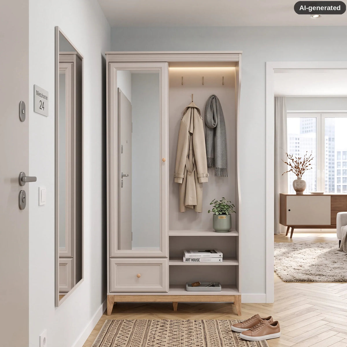 CLOSET WITH MIRROR WINDSOR